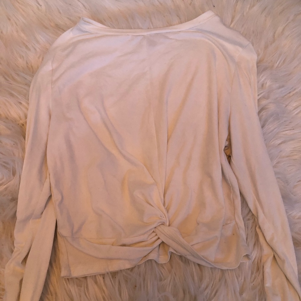 White long sleeve top